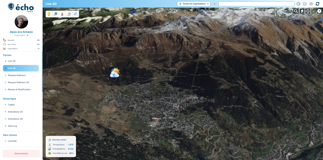 Live 3D - Imagerie satellite 3D