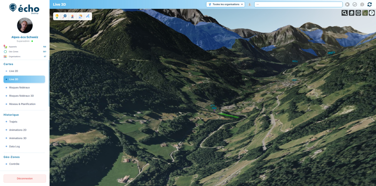 Live 3D - Vue survol